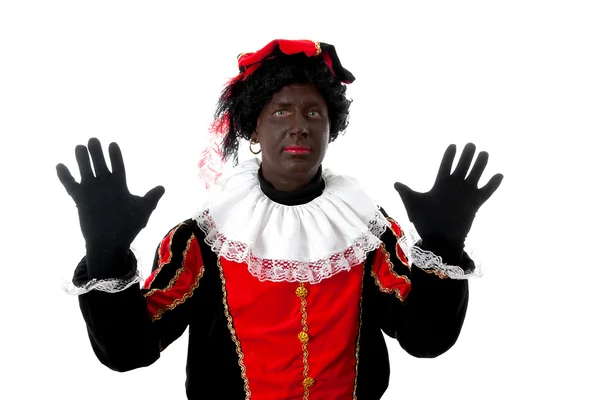 Zwarte piet ( black pete) typical Dutch character — Stock Photo, Image
