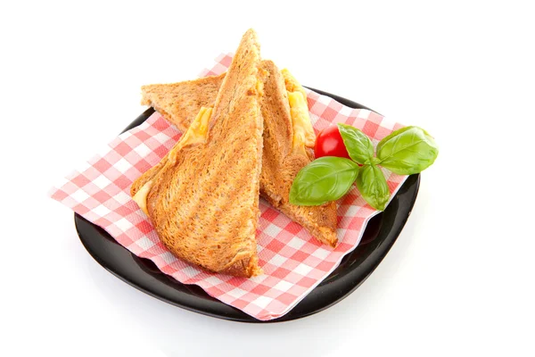 Pirítós sajttal préselt szendvics — Stock Fotó