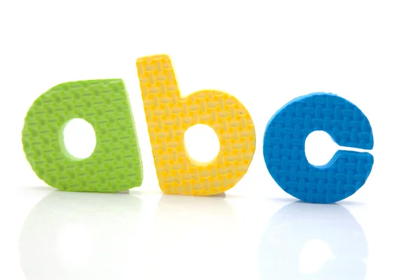 Colorful a b c foam letters — Stock Photo, Image