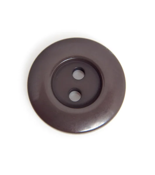 Closeup of black clothing button — Stock Photo, Image