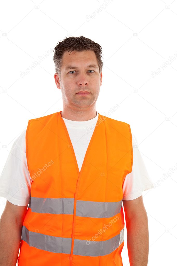 Man in safety vest