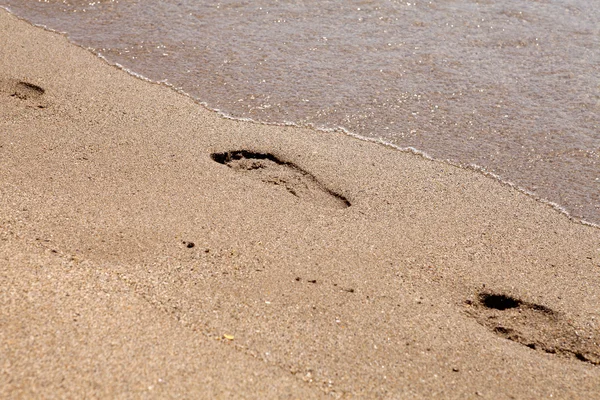 Βήματα πόδι στην παραλία — Φωτογραφία Αρχείου