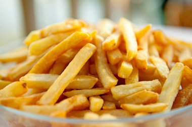 Pile of baked french fries clipart