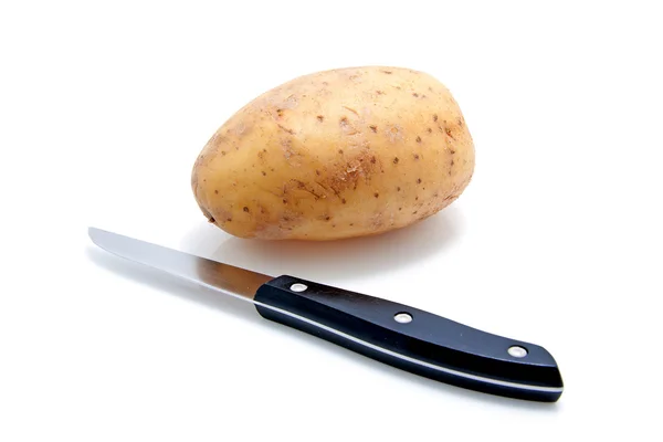 감자와 칼 — 스톡 사진