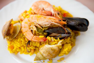 geleneksel İspanyol paella plaka