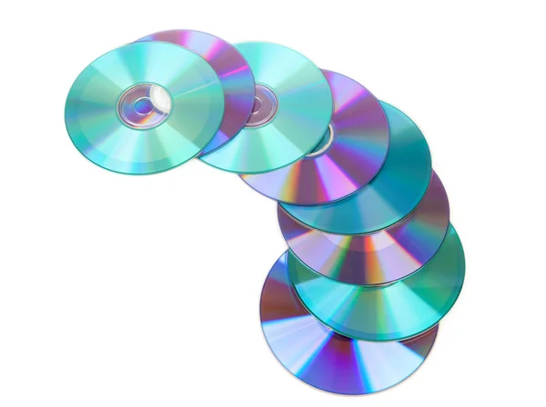 Barevné compacs disky CD — Stock fotografie
