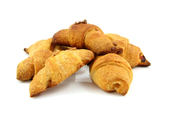 Pile of home baked croissants — Stock Photo, Image
