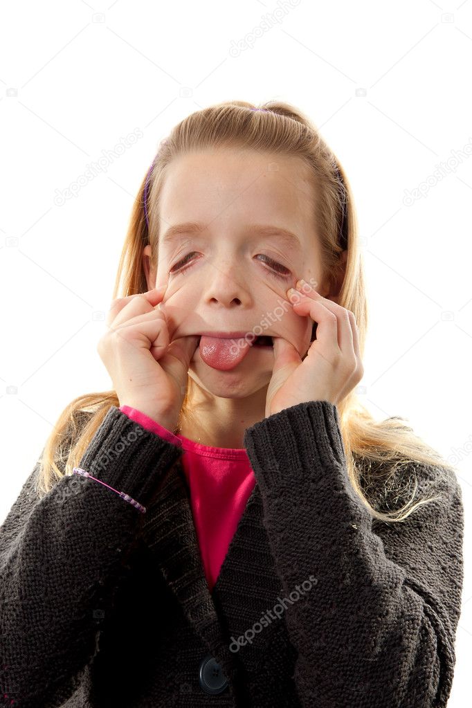 Girl Is Making Funny Face Stock Photo By ©sannie32 3777939