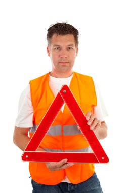 Man in safety vest clipart