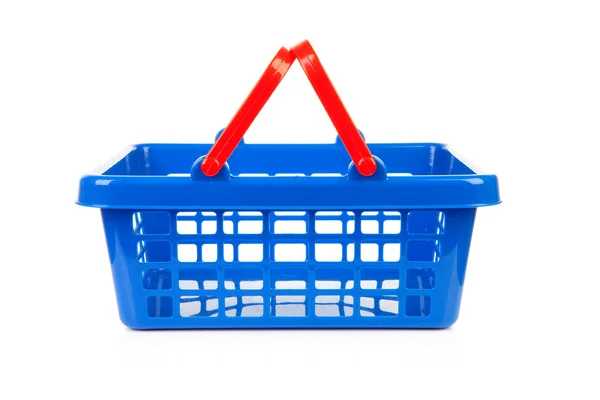 Boş mavi alışveriş sepeti — Stok fotoğraf