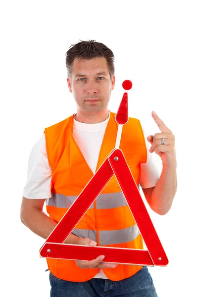 Man in safety vest — Stock Photo, Image