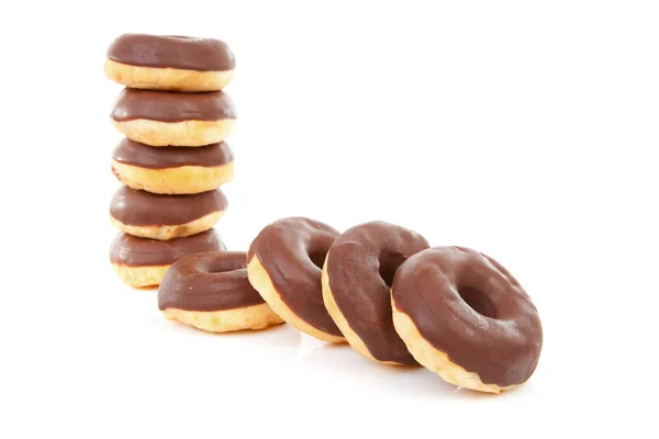 Deliciosos donuts de chocolate — Fotografia de Stock