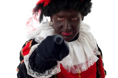 Zwarte piet ( black pete) typical Dutch character clipart