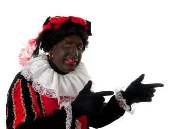 Zwarte piet ( black pete) typical Dutch character clipart