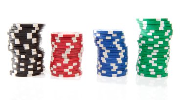 renkli poker casino fişi