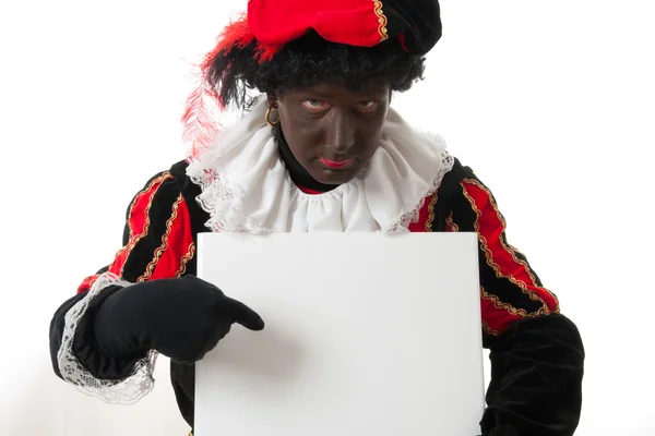 Zwarte piet (zwarte pete) typisch Nederlandse karakter — Stockfoto