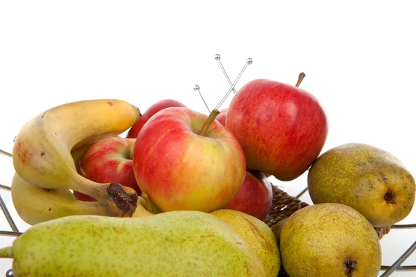 Egészséges gyümölcs-kosár — Stock Fotó