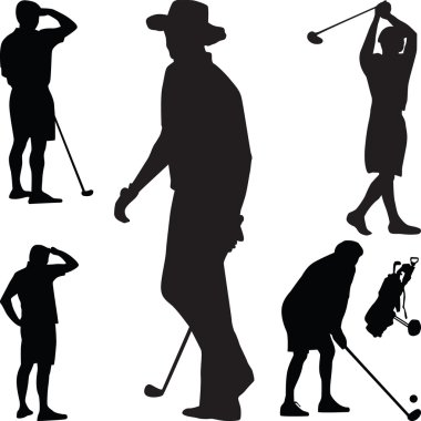 Golf silhouette vector clipart