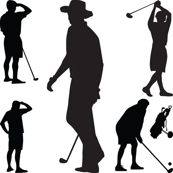 Golf silueta vektor — Stockový vektor