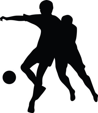 Football player silhouette vector clipart