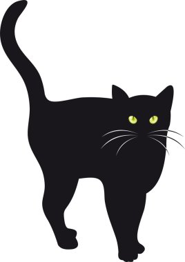 Black cat vector clipart