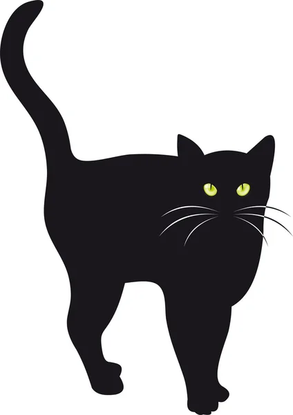 Вектор чёрной кошки — стоковый вектор