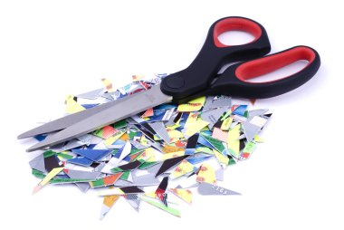 Shredded credit cards clipart