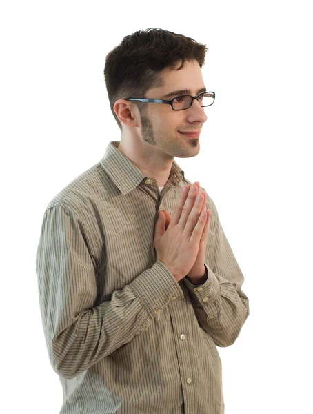 Hombre rezando — Foto de Stock