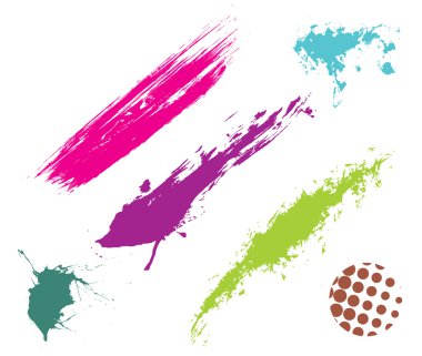 Grunge brushes clipart