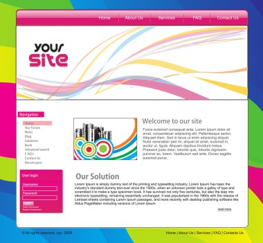 Web site design template clipart