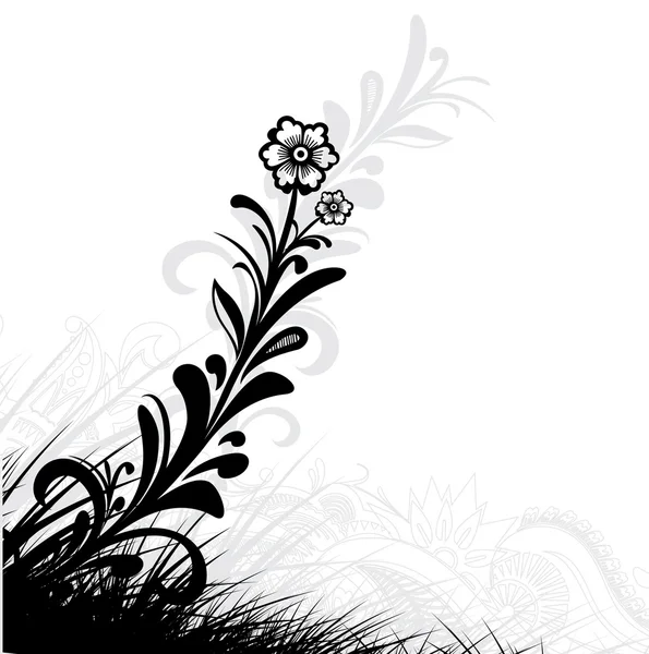 Floral grunge background — Stock Vector