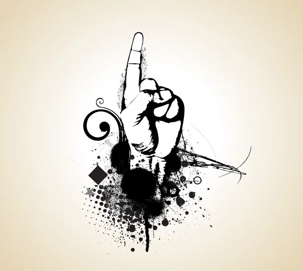 Premier doigt levé — Image vectorielle