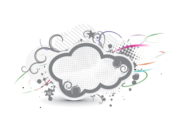 Grunge cloud banner — Stock Vector