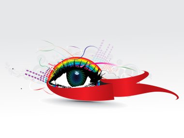 Colorful eye clipart