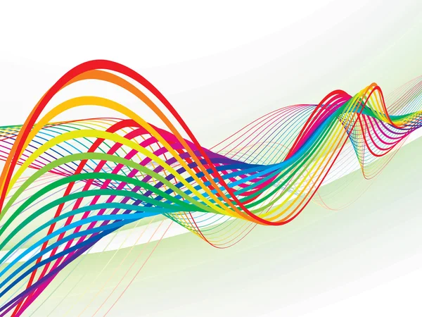 抽象的な虹波ライン — ストックベクタ