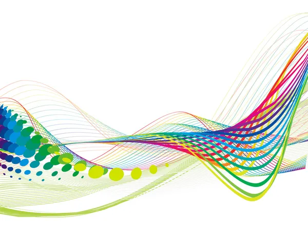 抽象彩虹波浪线 — 图库矢量图片
