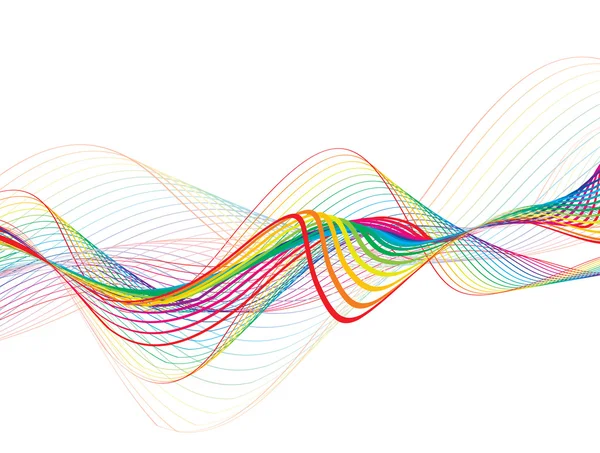 Linea astratta dell'onda arcobaleno — Vettoriale Stock
