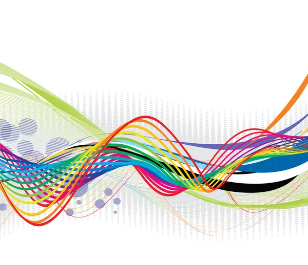Linha de onda arco-íris abstrato — Vetor de Stock