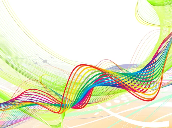 Línea de onda de arco iris abstracta — Archivo Imágenes Vectoriales