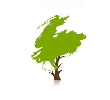 Green eco tree clipart