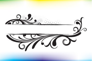 Floral banners clipart