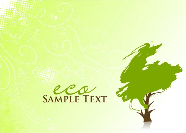 Grön eco träd — Stock vektor