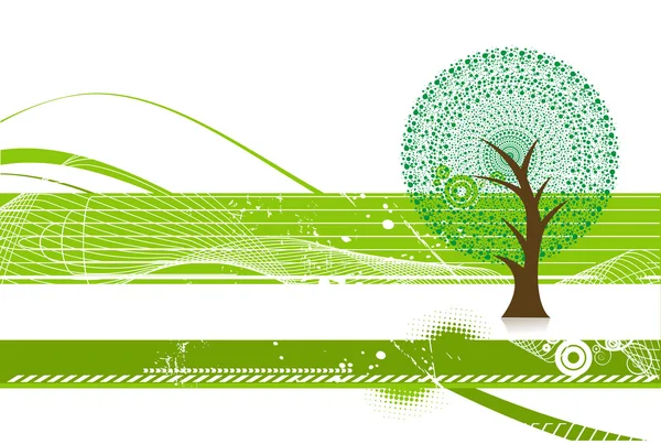 Zelená eco strom — Stockový vektor