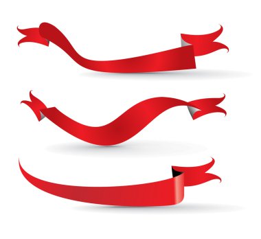 Red ribbons clipart