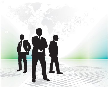 Standing young businessman clipart