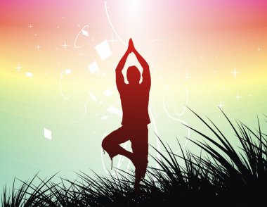 Yoga background clipart