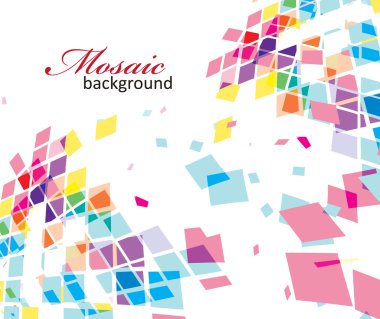 Abstract mosaic composition clipart