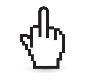 Computer hand cursor clipart