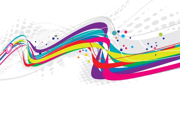 Linea astratta dell'onda arcobaleno — Vettoriale Stock