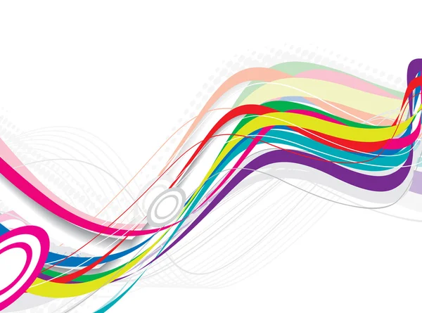 Linha de onda arco-íris abstrato —  Vetores de Stock